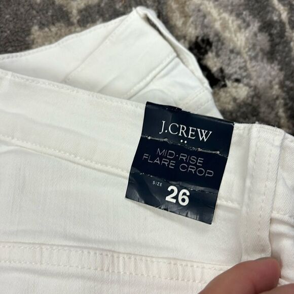 J. Crew Flare crop white jean in signature stretch* - Picture 11 of 12